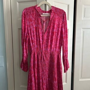Karlie Vibrant Pink Long Sleeve Dress